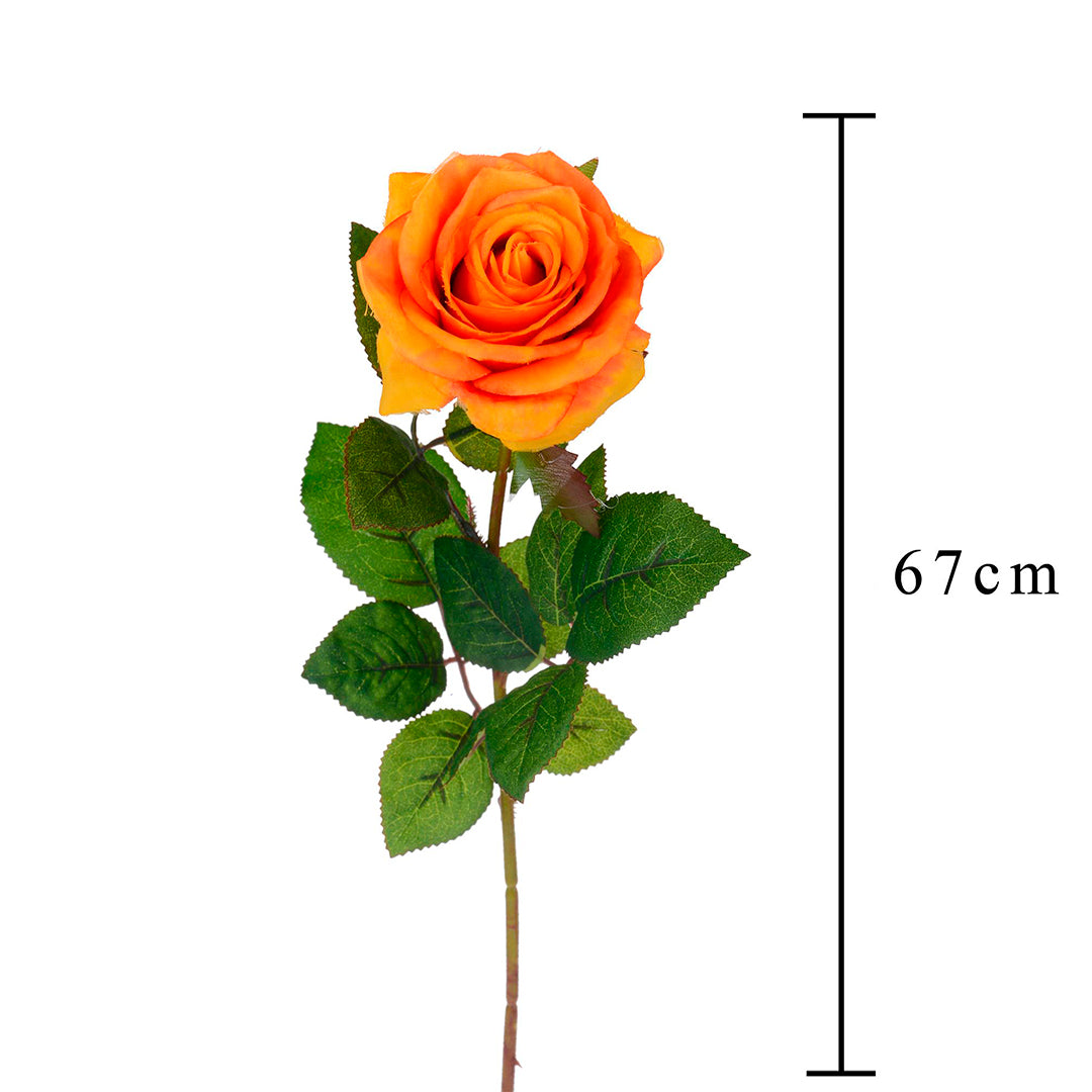 4 Pezzi • Rose artificiali singole • 67 cm