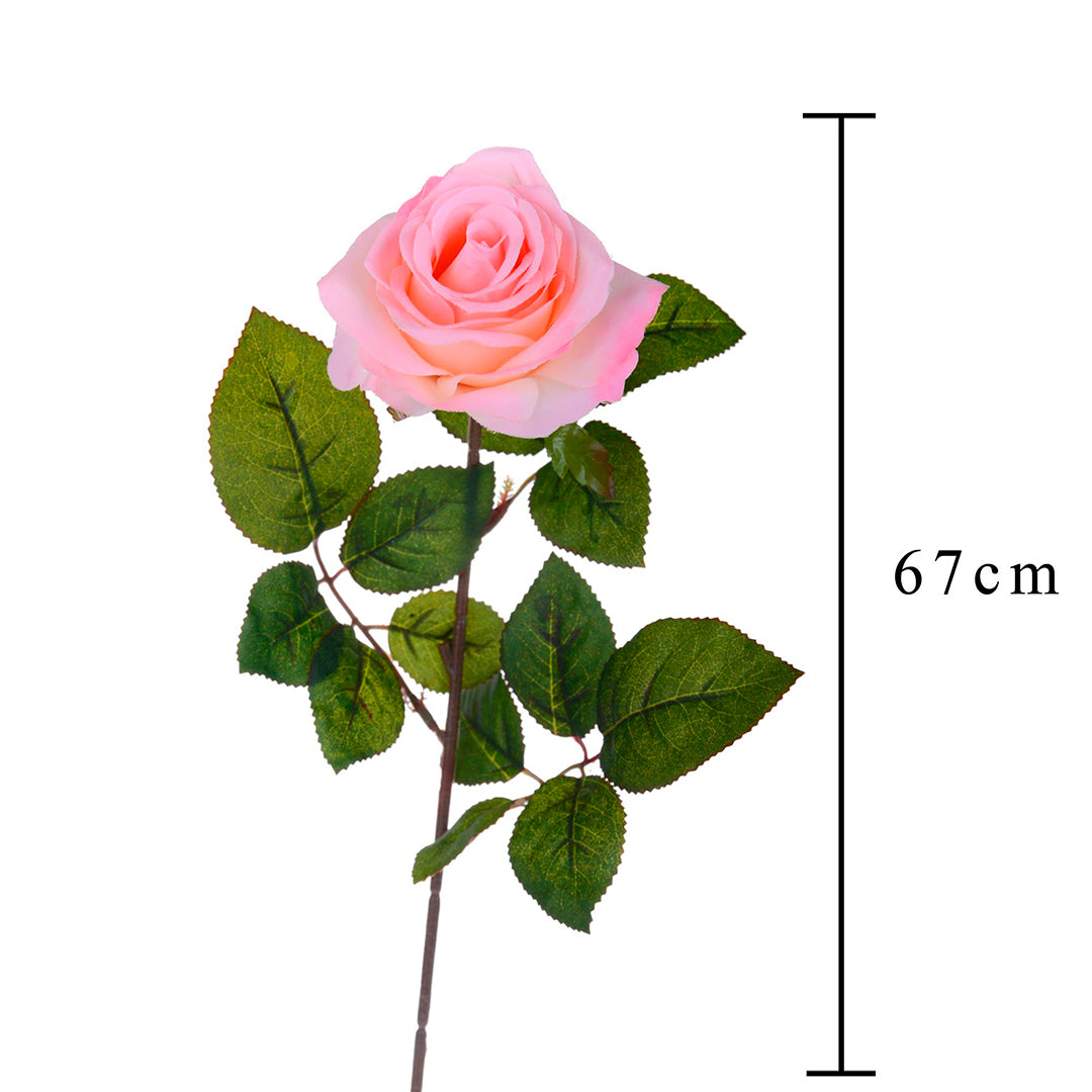 4 Pezzi • Rose artificiali singole • 67 cm