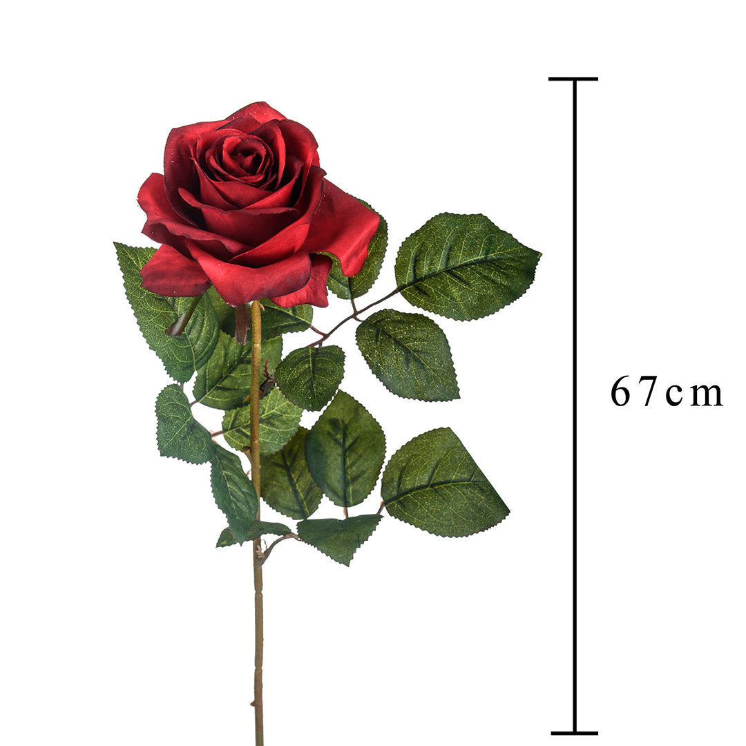 4 Pezzi • Rose artificiali singole • 67 cm