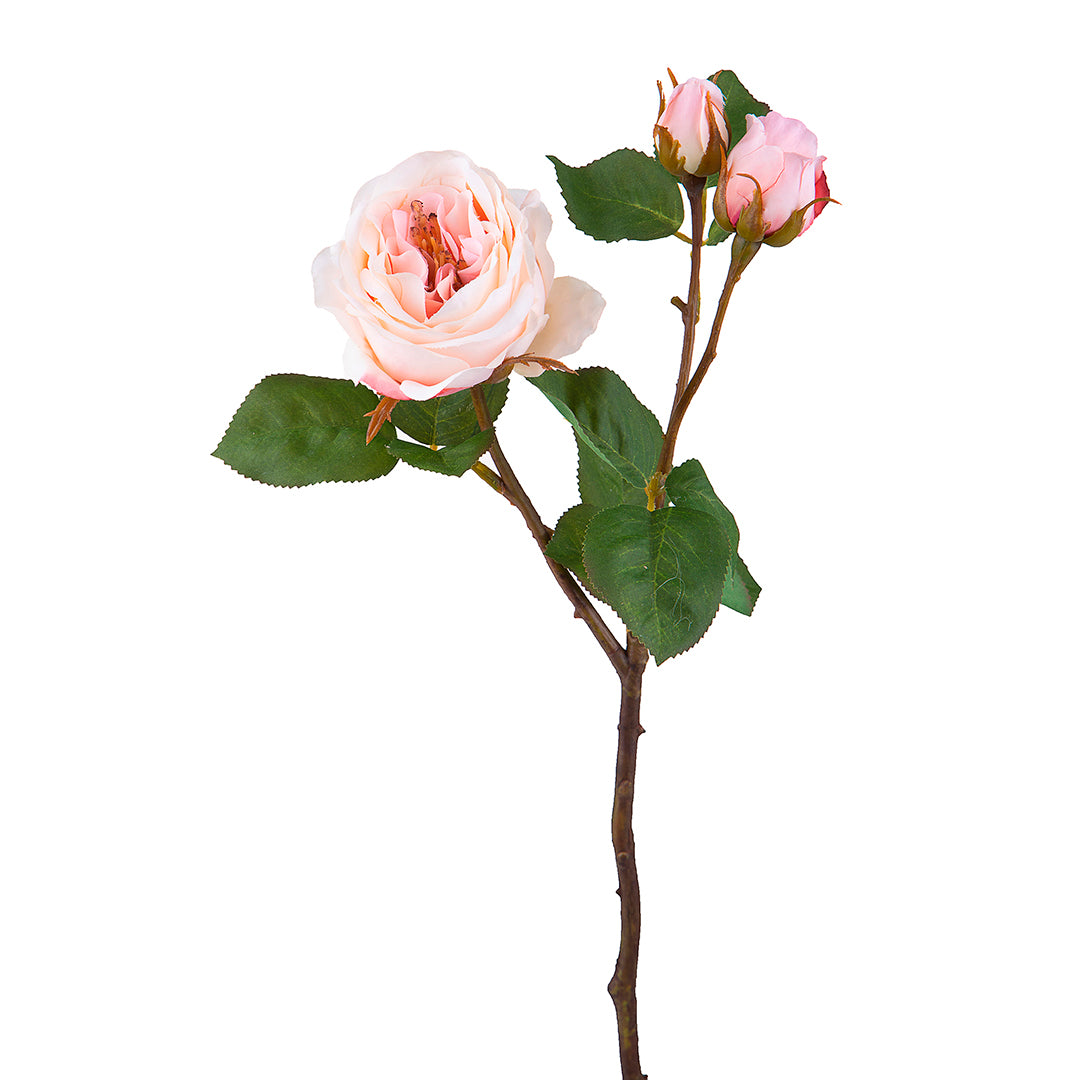 3 Pezzi • Rose artificiali romantic con 3 fiori • 48 cm