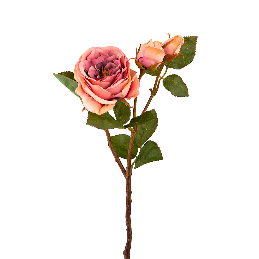 3 Pezzi • Rose artificiali romantic con 3 fiori • 48 cm