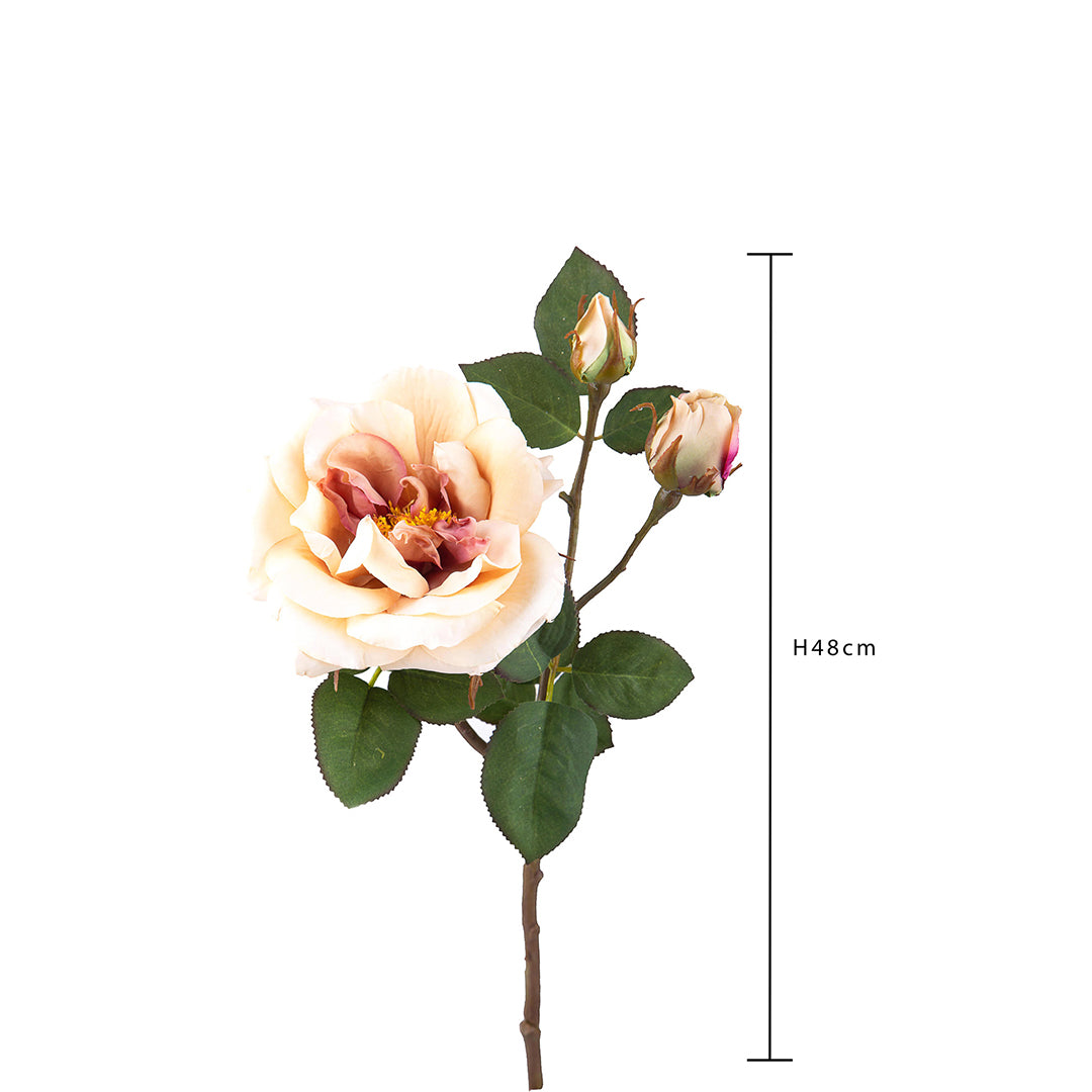 3 Pezzi • Rose artificiali inglese • 48 cm