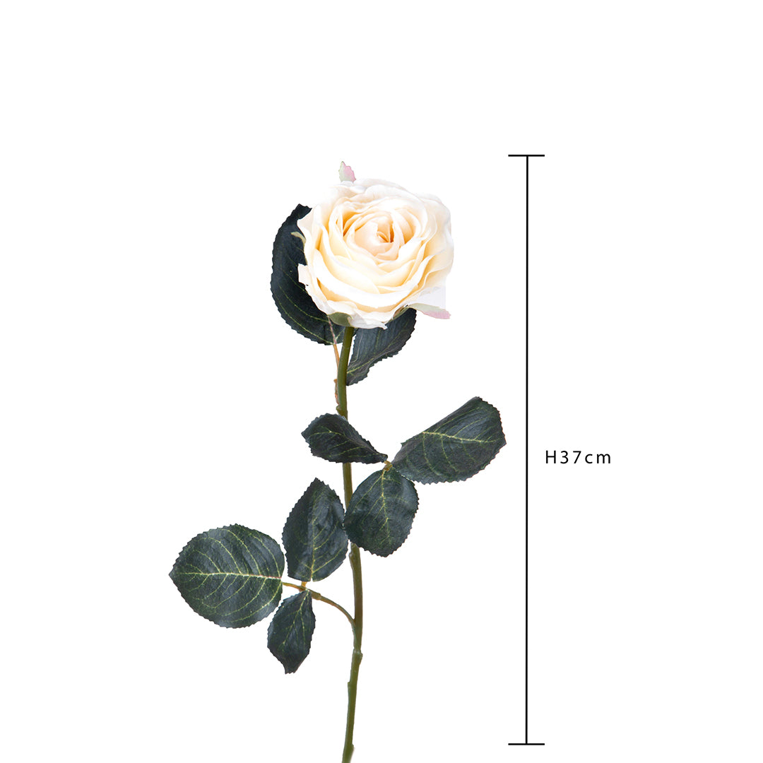 4 Pezzi • Rose artificiali semi aperte • 37 cm