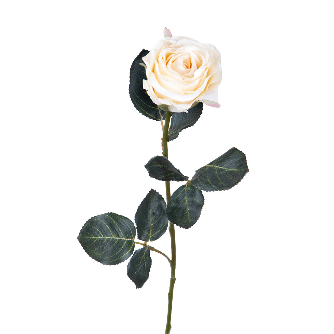 4 Pezzi • Rose artificiali semi aperte • 37 cm