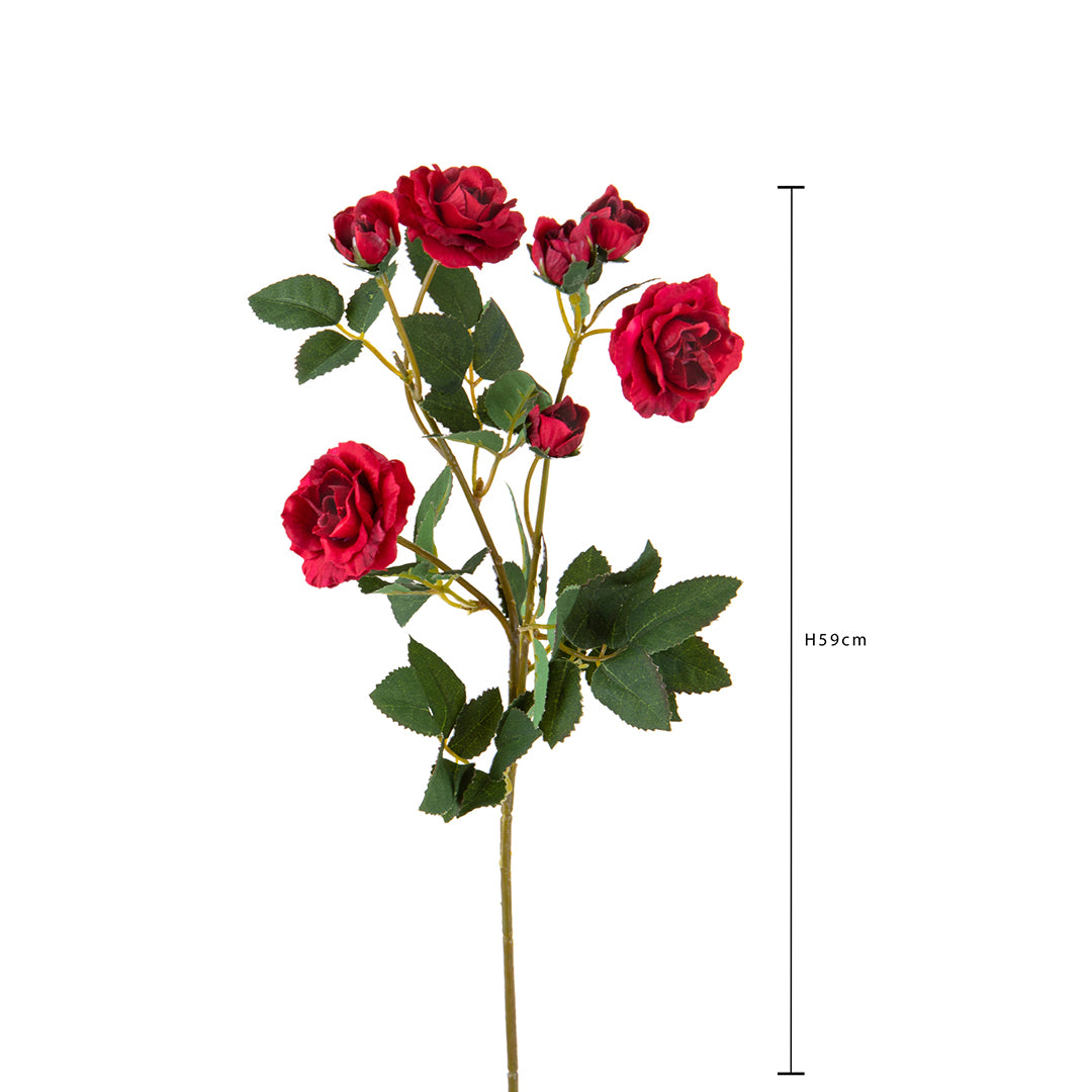 3 Pezzi • Rose artificiali selvatica • 59 cm