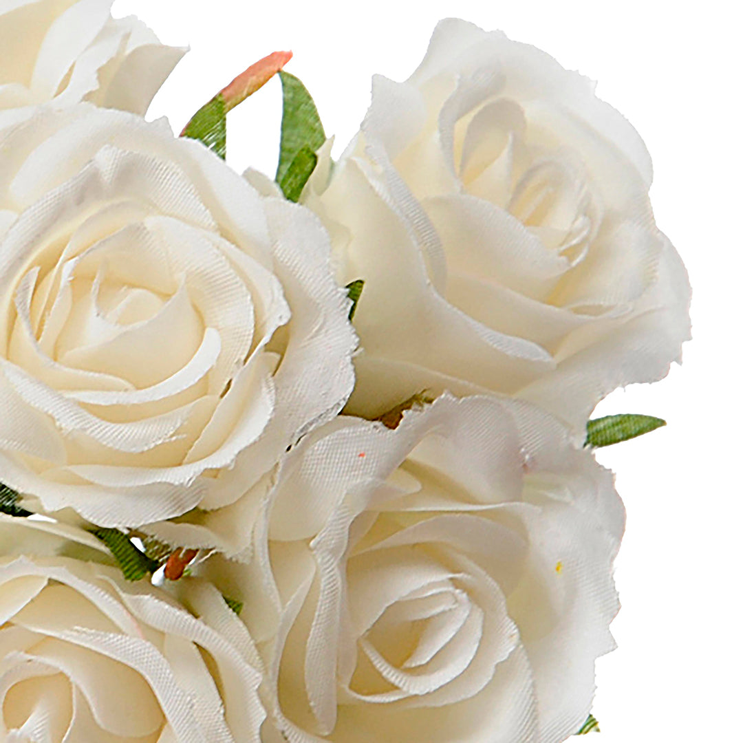 2 Pezzi • Rose artificiali • 13,5 cm