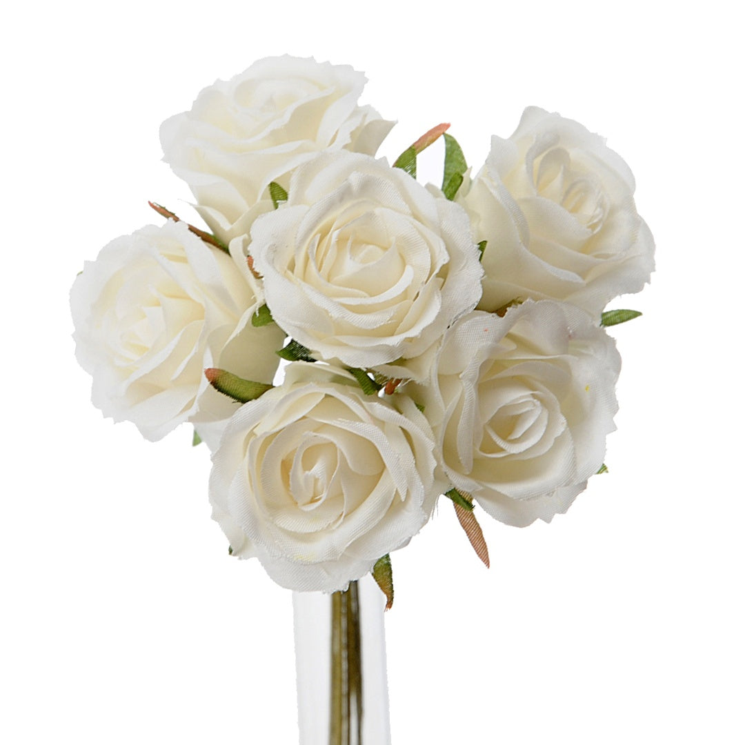 2 Pezzi • Rose artificiali • 13,5 cm