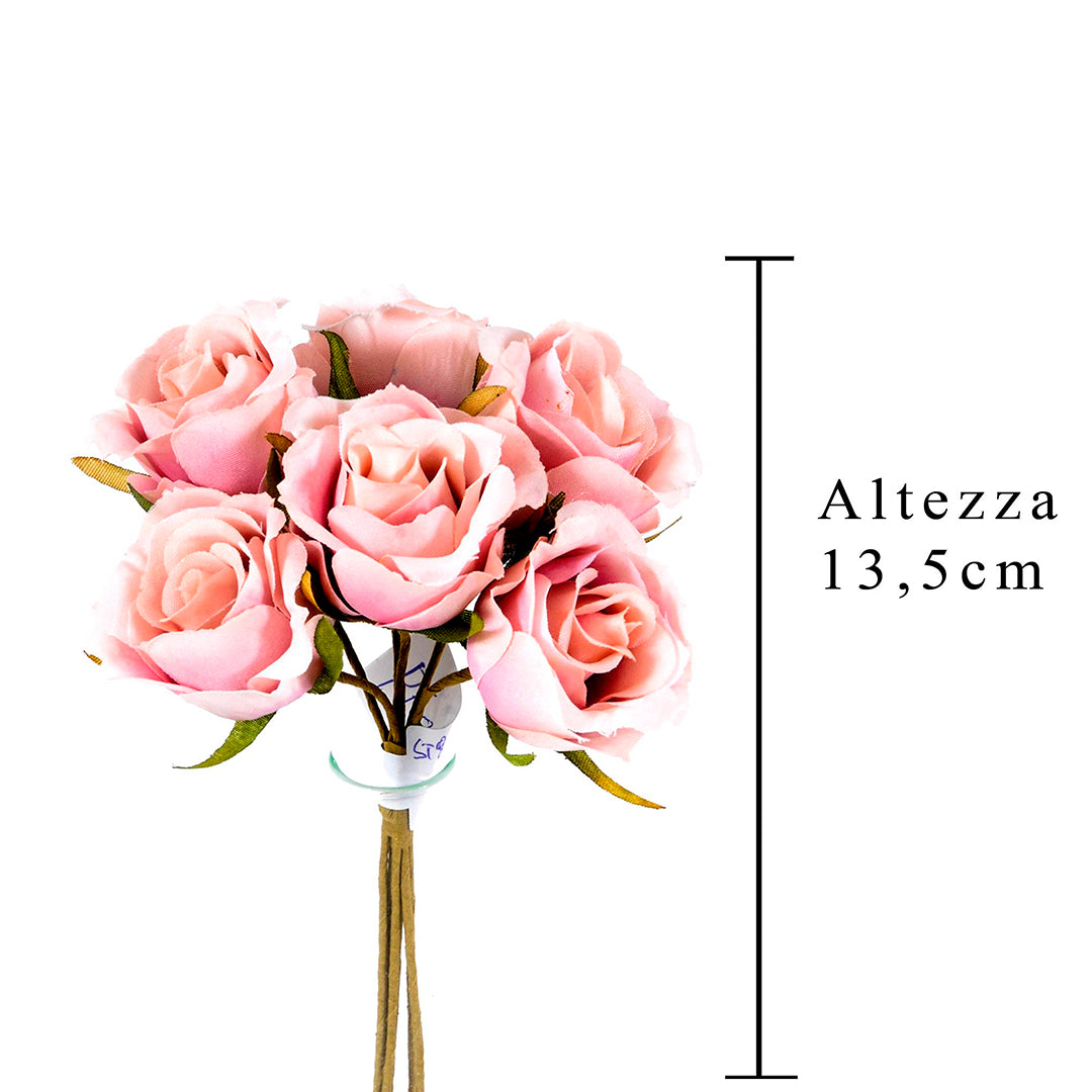 2 Pezzi • Rose artificiali • 13,5 cm