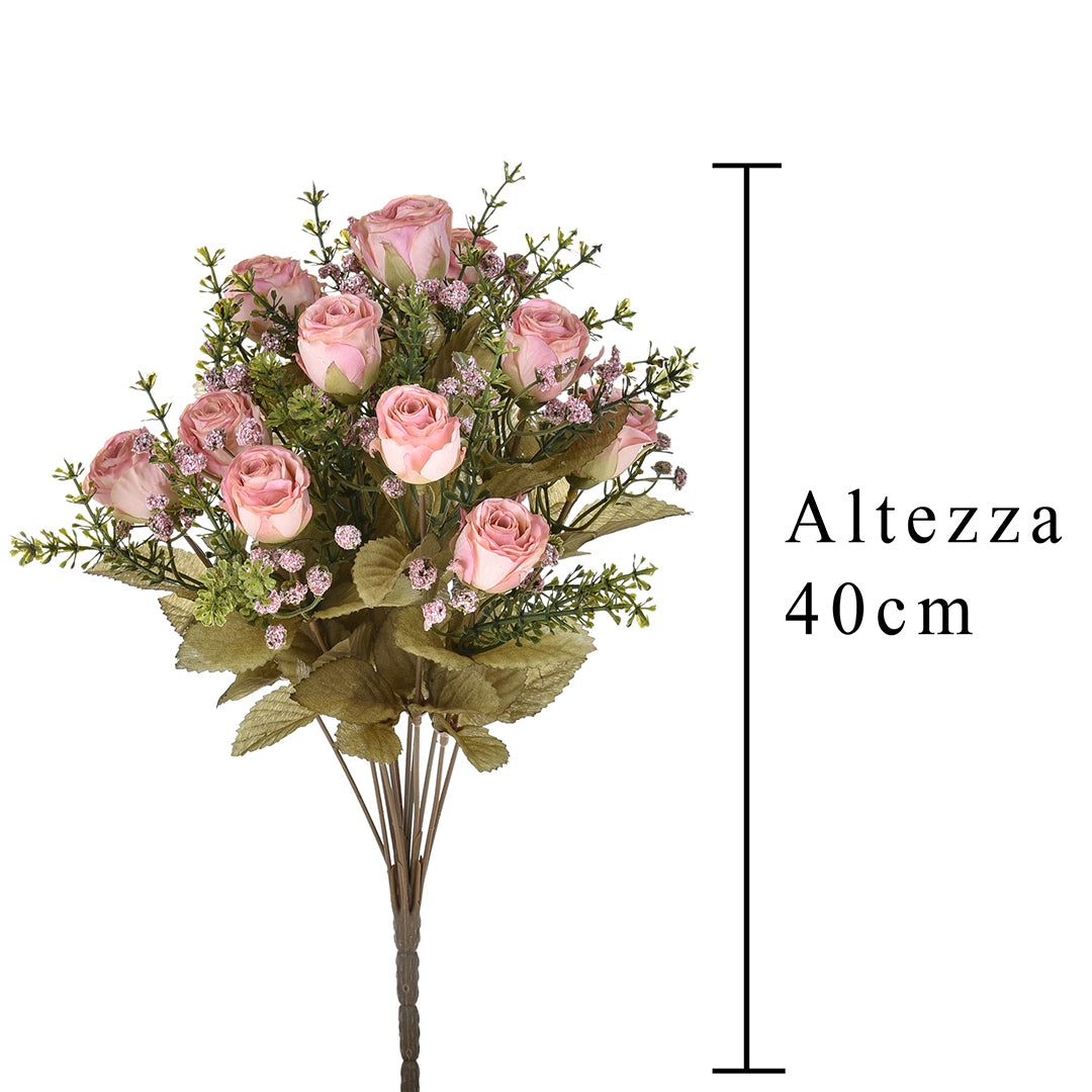 Bouquet di rose dry artificiale • 40 cm