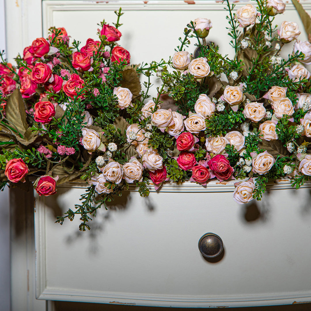 Bouquet mini rose artificiali boccio • 34 cm