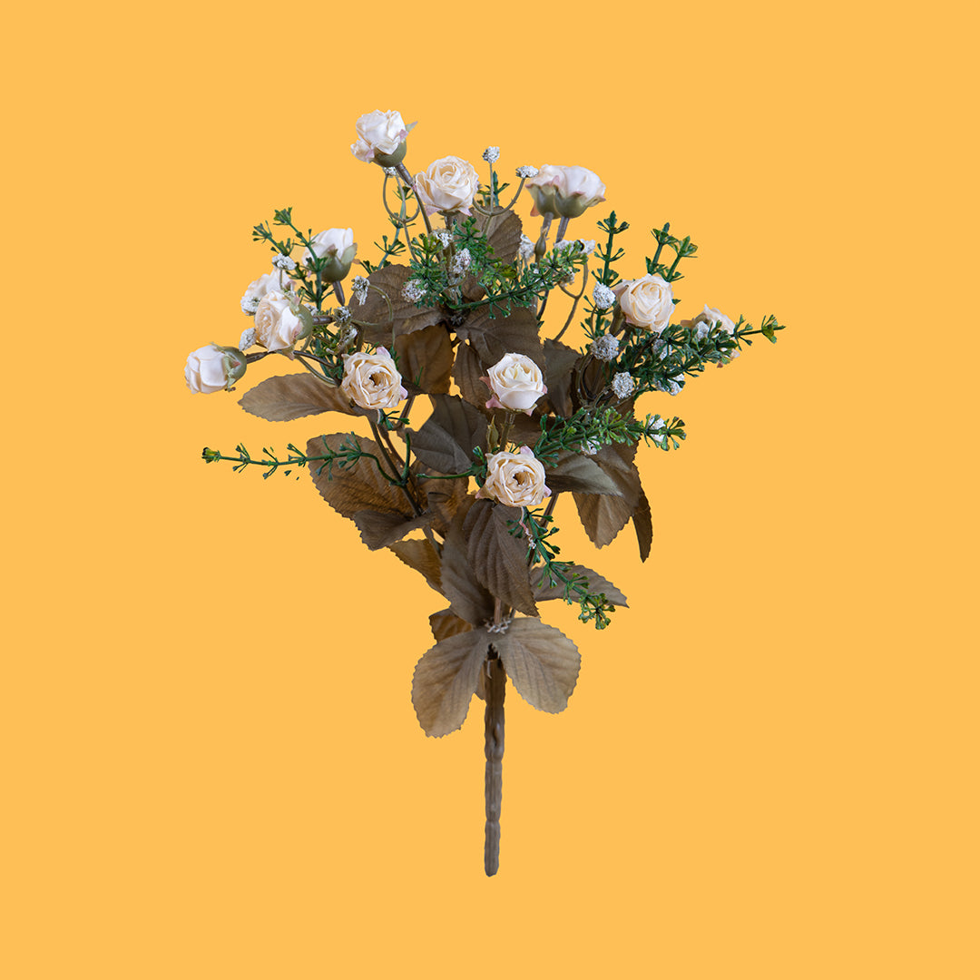 Bouquet mini rose artificiali boccio • 34 cm