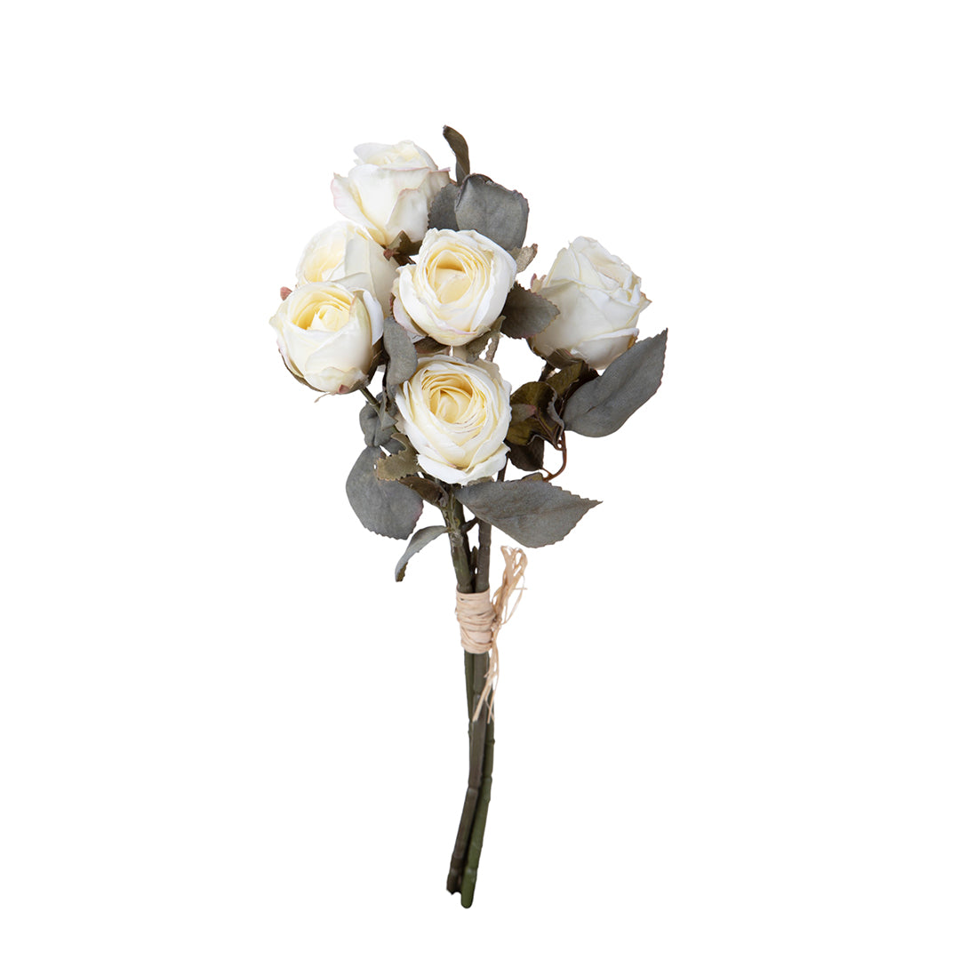 3 Pezzi • Mazzo rose aperte artificiale • 34 cm