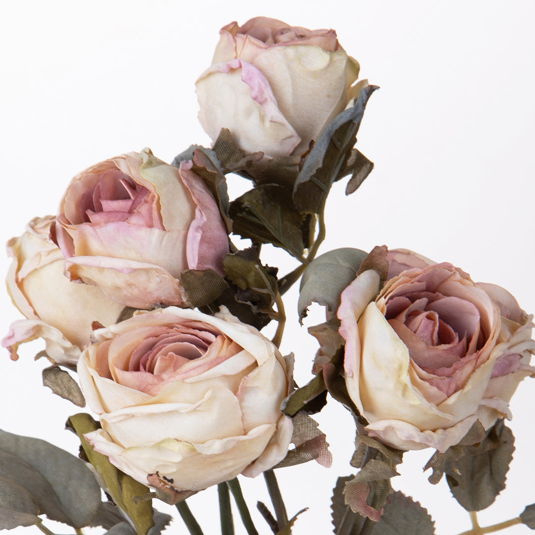 3 Pezzi • Mazzo rose aperte artificiale • 34 cm