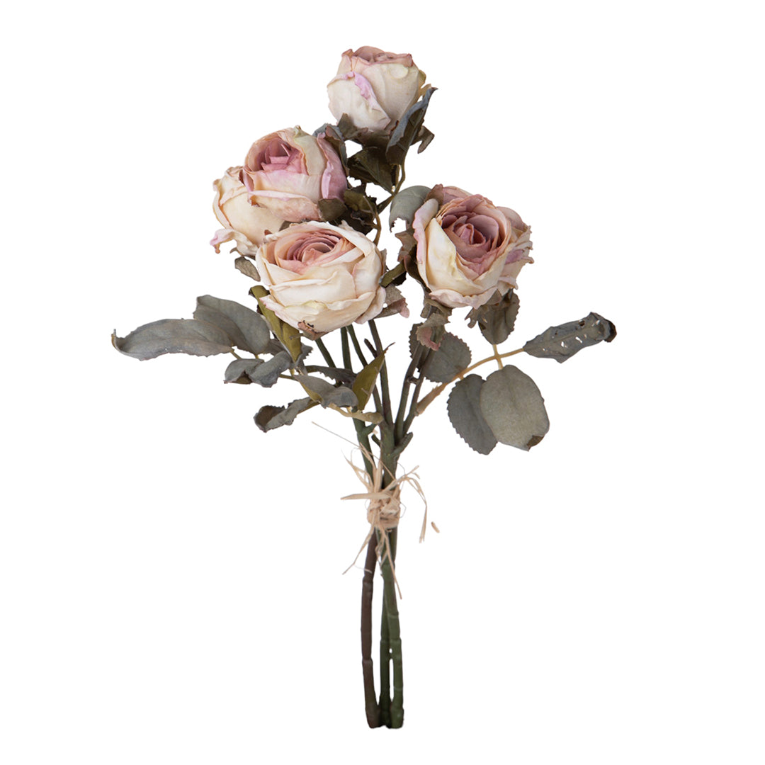3 Pezzi • Mazzo rose aperte artificiale • 34 cm