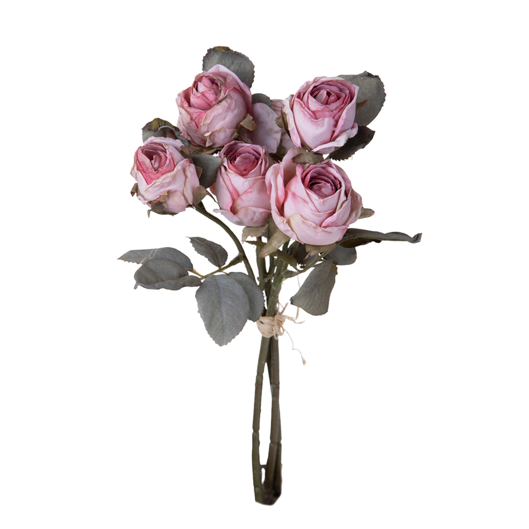 3 Pezzi • Mazzo rose aperte artificiale • 34 cm