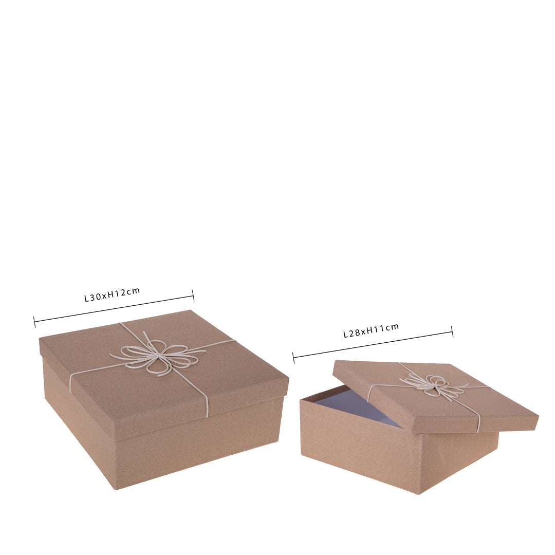 scatole 0x1-8x1 quad. fiocco • H 12 cm