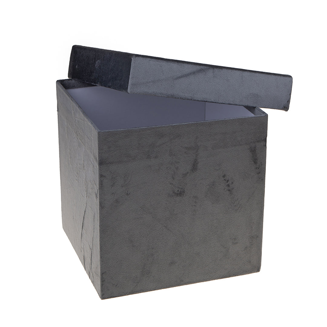 Set di 2 Scatole Quadrate Velluto • 23,5 cm