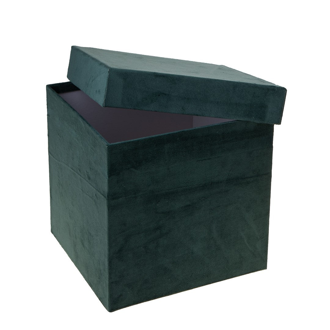 Set di 2 Scatole Quadrate Velluto • 23,5 cm