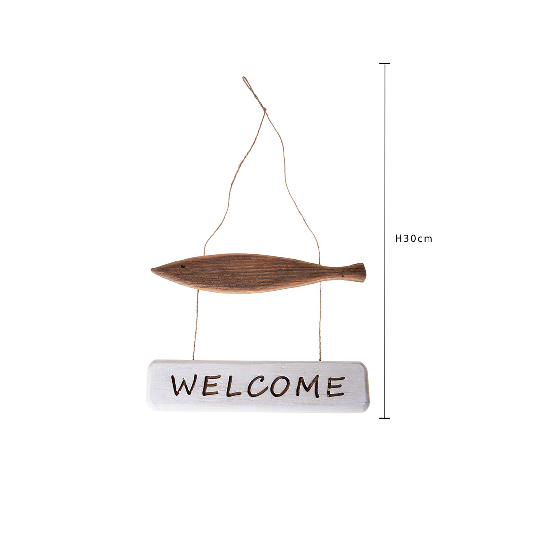 Pesce da appendere "welcome" • 30 cm