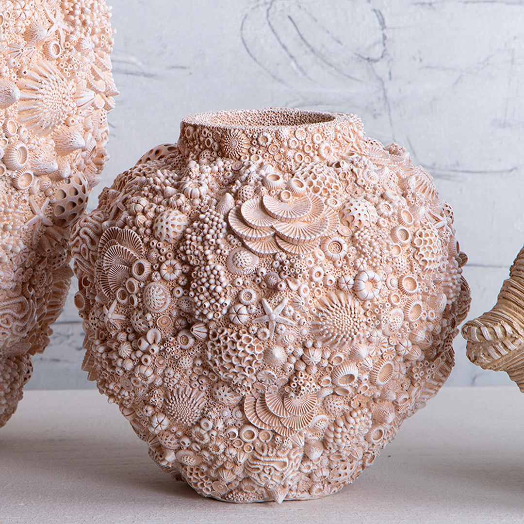 Decorazione marina Anfora con Conchiglie • 20 cm