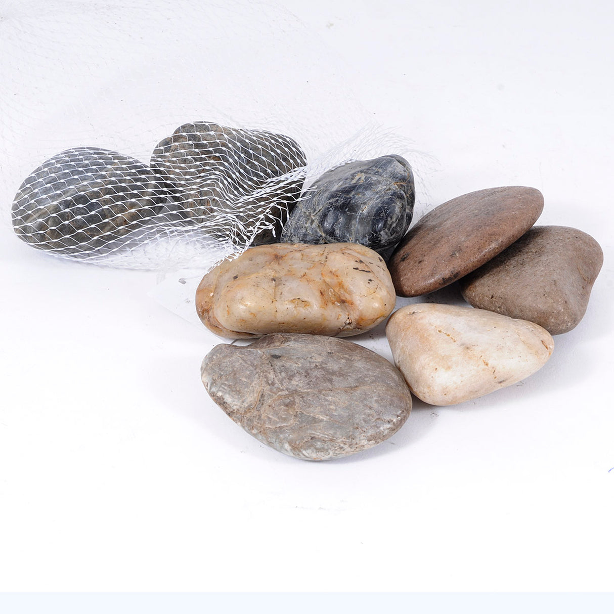 12 Pezzi • Sassi di fiume grandi • 6 cm