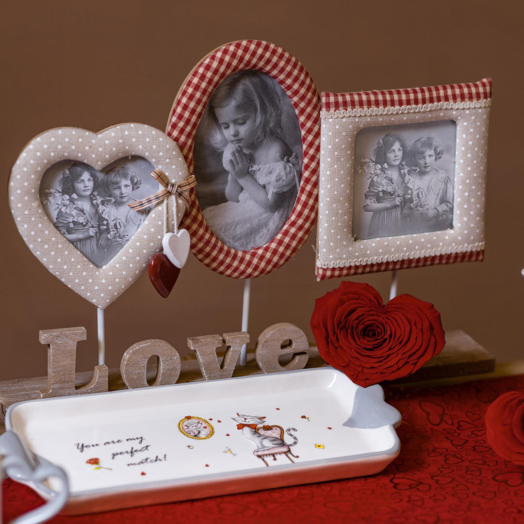 Vassoio con decoro cuore • 29,5 cm