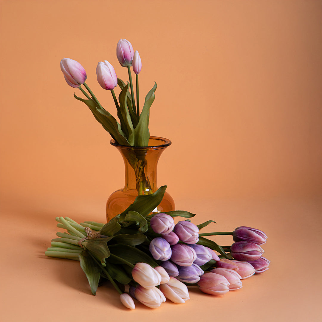 4 Pezzi • Tulipano per 5 fiori • 39 cm