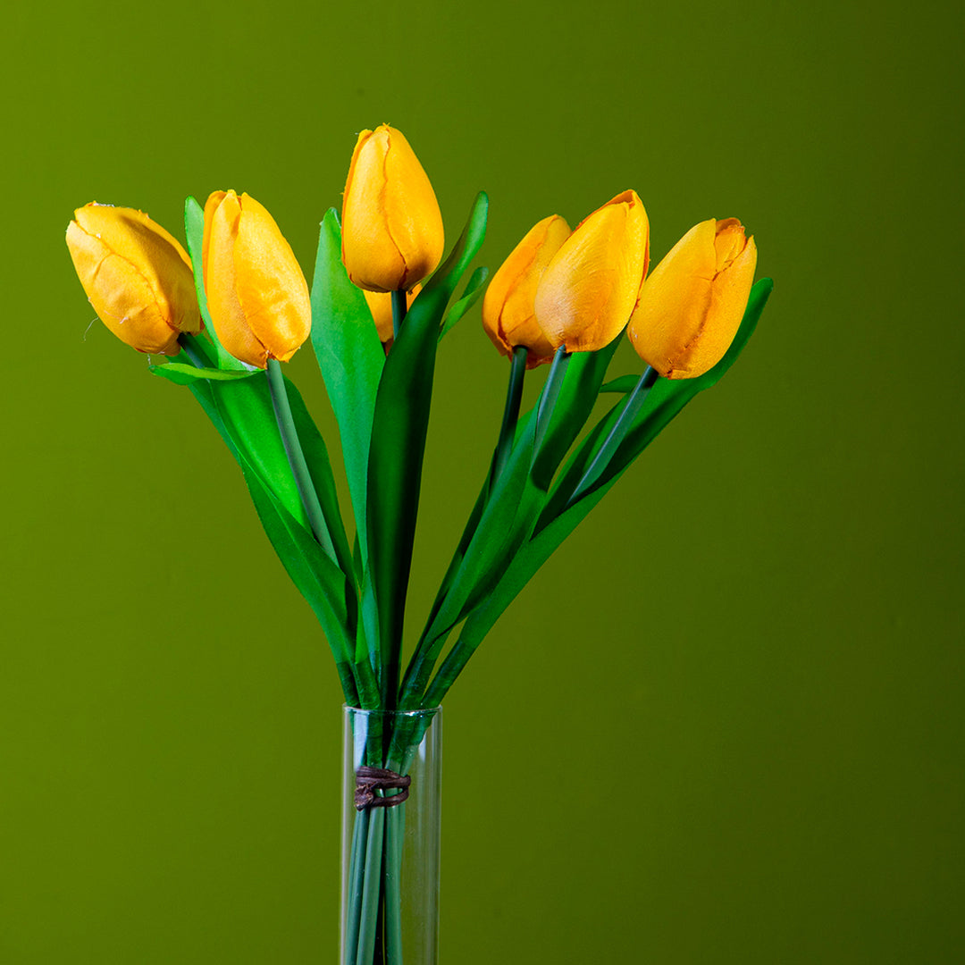 Mazzo di 7 tulipani artificiali • 37 cm