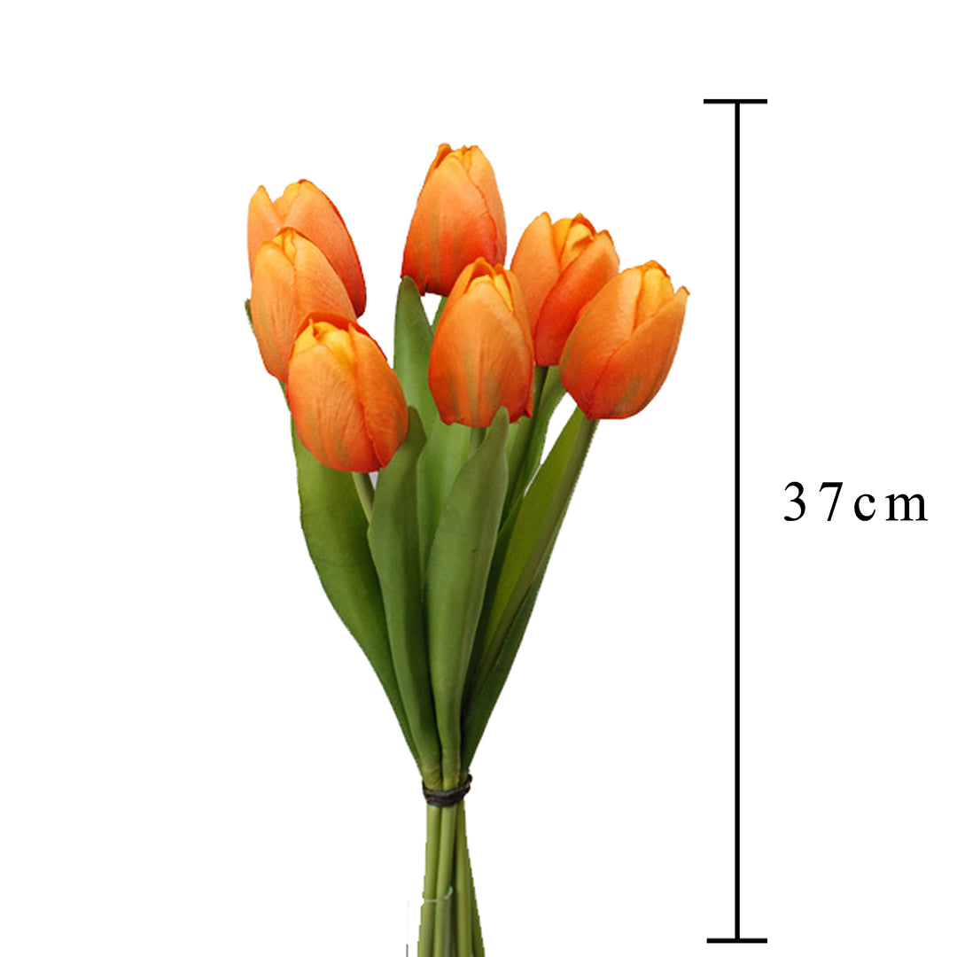 Mazzo di 7 tulipani artificiali • 37 cm