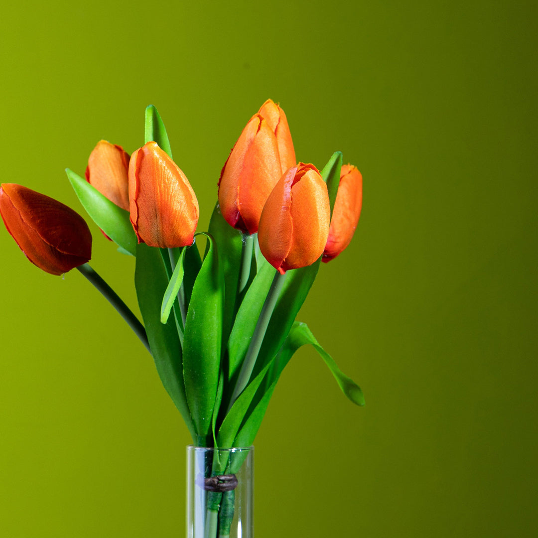 Mazzo di 7 tulipani artificiali • 37 cm