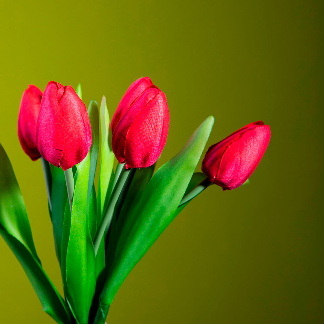 Mazzo di 7 tulipani artificiali • 37 cm