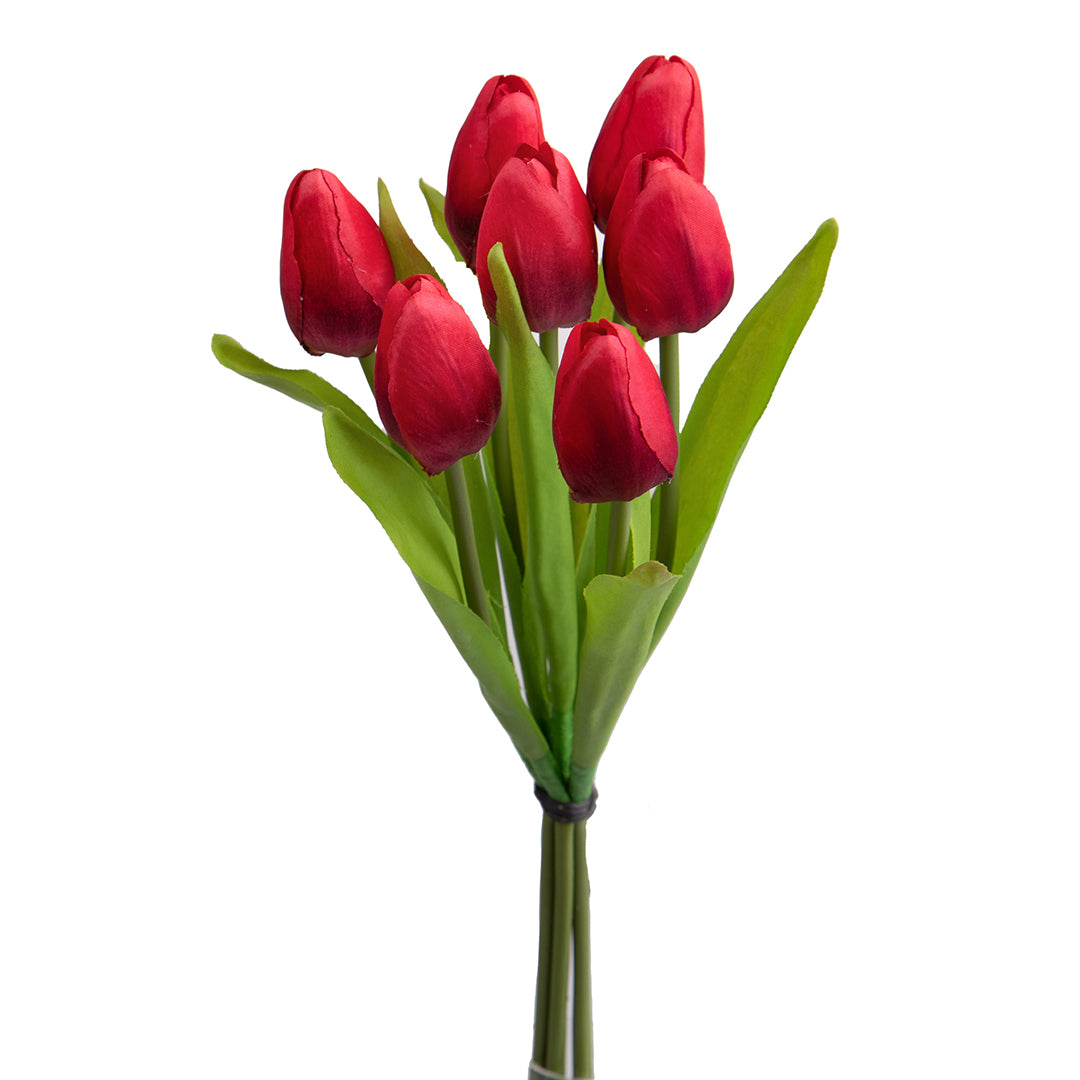 Mazzo di 7 tulipani artificiali • 37 cm