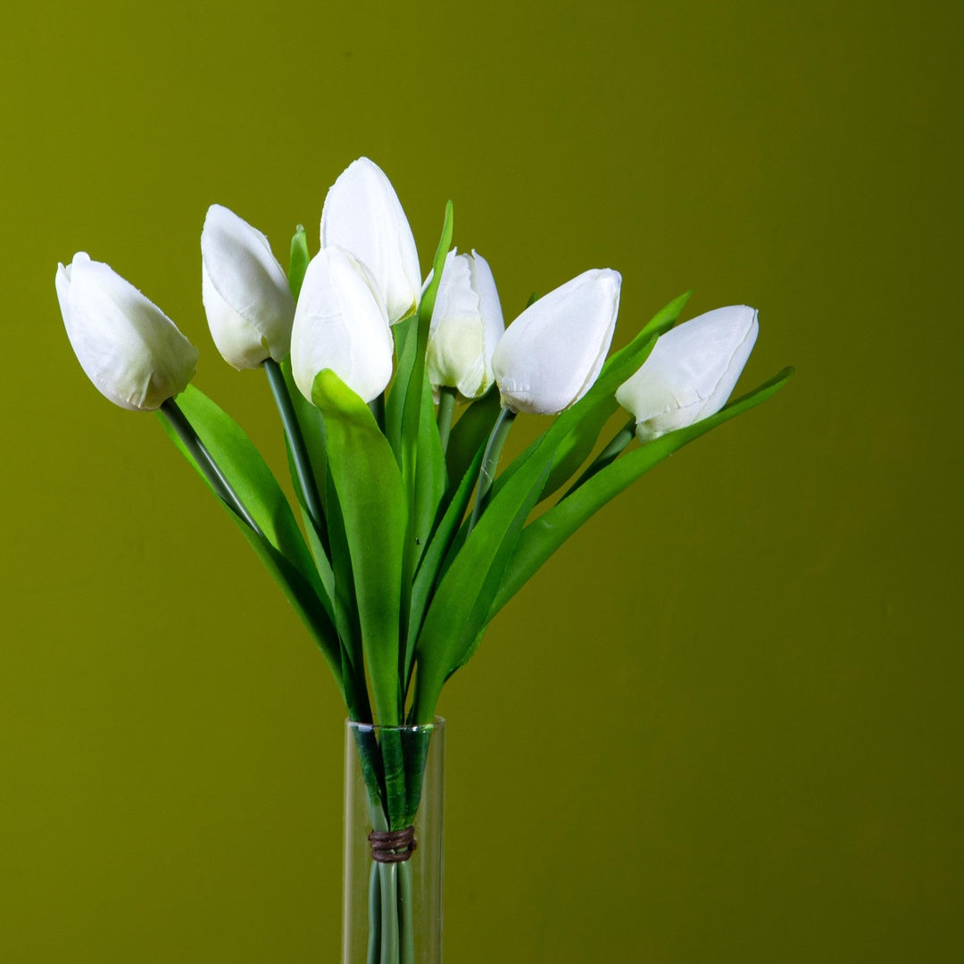 Mazzo di 7 tulipani artificiali • 37 cm