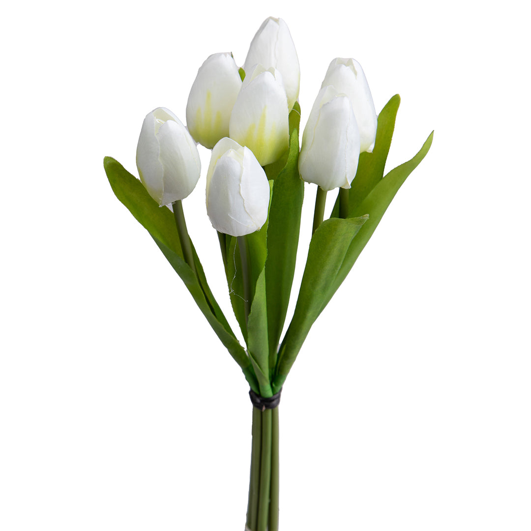 Mazzo di 7 tulipani artificiali • 37 cm