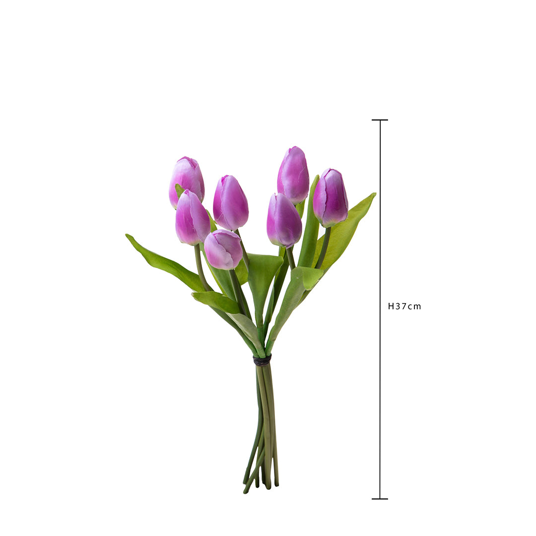 Mazzo di 7 tulipani artificiali • 37 cm