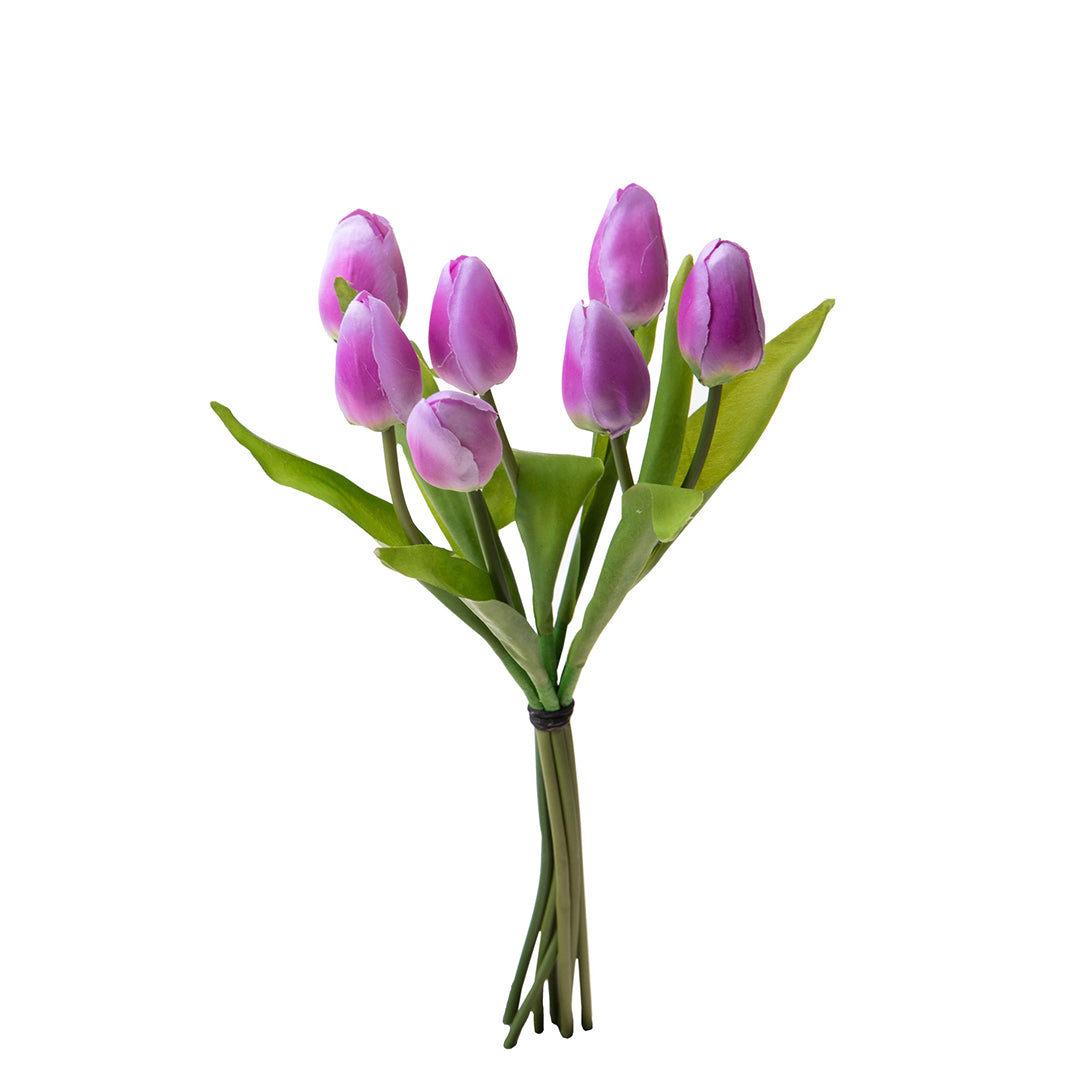 Mazzo di 7 tulipani artificiali • 37 cm