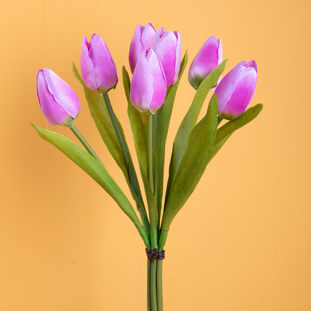 Mazzo di 7 tulipani artificiali • 37 cm