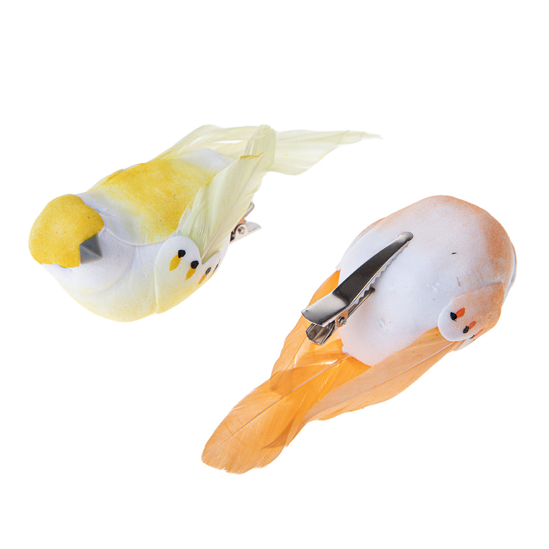 Animale decorativo Uccellini con clip piccoli • 10 cm