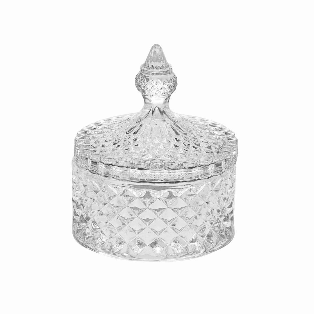 2 Pezzi • Barattolo con coperchio decorativo • 12,5 cm