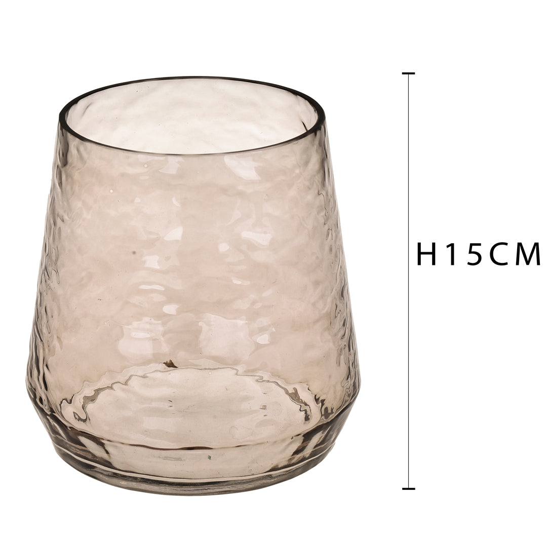 2 Pezzi • Vaso Porta Candela Onda • 15 cm