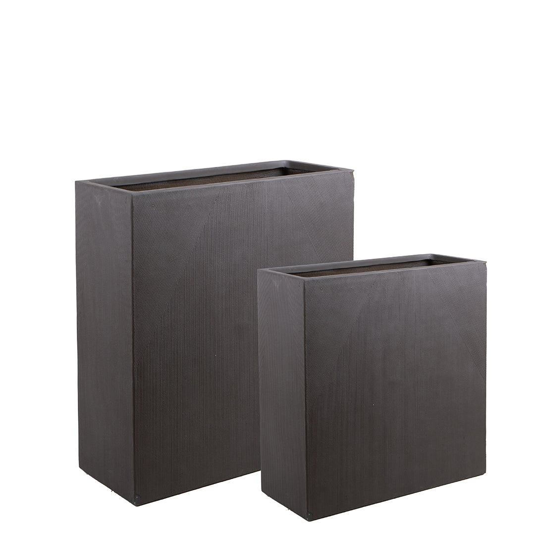 Vaso ceramica Set di 2 Cont. rettangolare Symmery • 92 cm