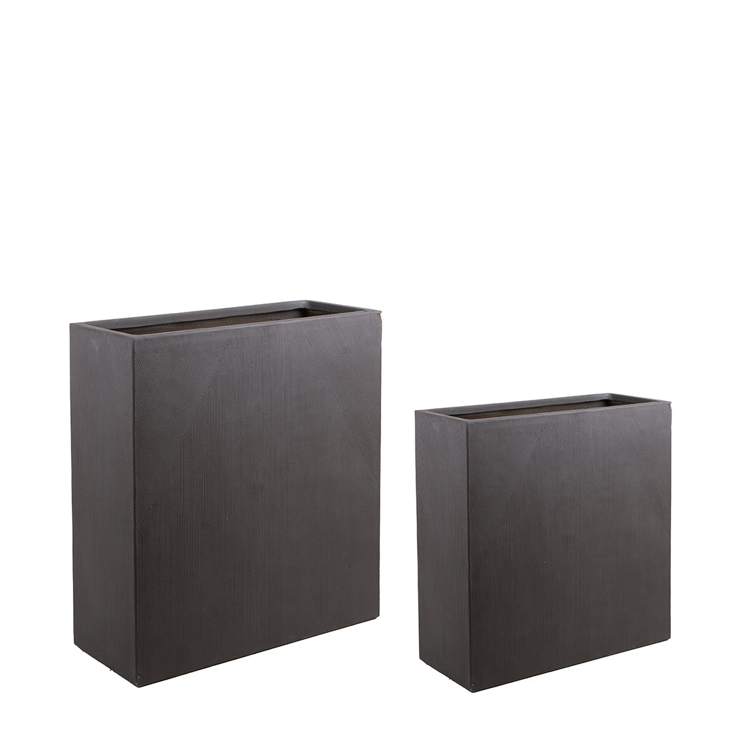 Vaso ceramica Set di 2 Cont. rettangolare Symmery • 92 cm