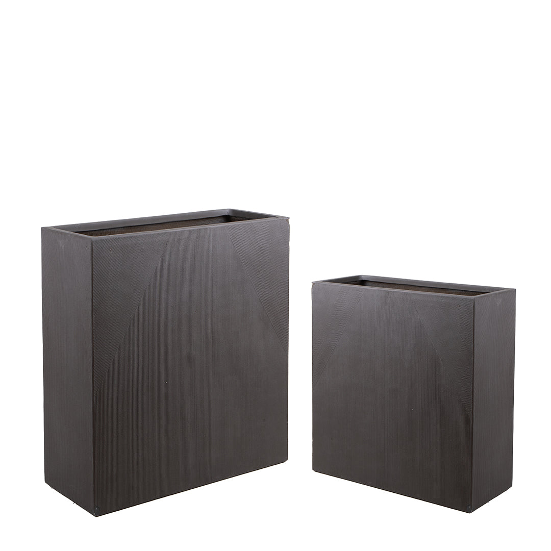 Vaso ceramica Set di 2 Cont. rettangolare Symmery • 92 cm