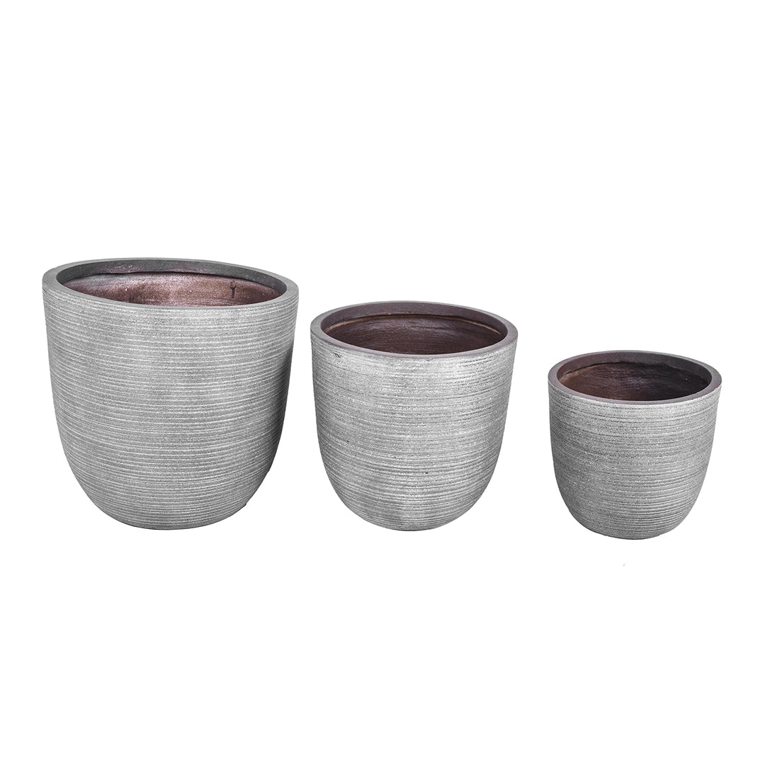 Set da 3 cachepot stripe • 42 cm