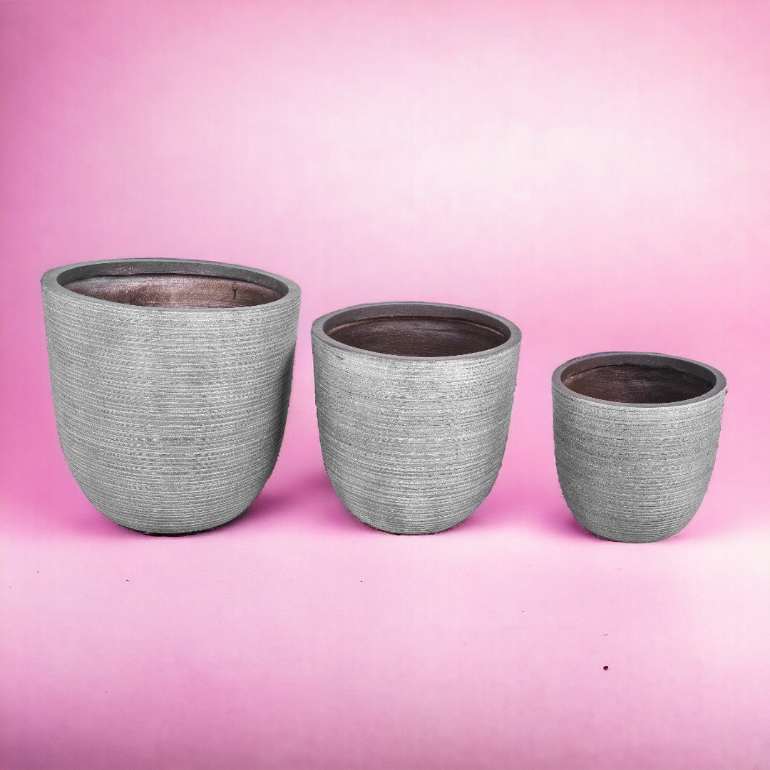 Set da 3 cachepot stripe • 42 cm