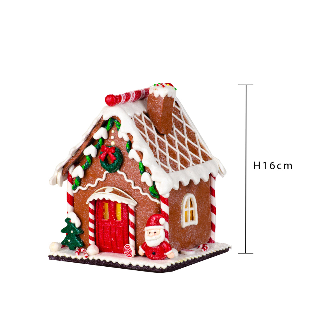Casetta stile ginger bread led • 16 cm