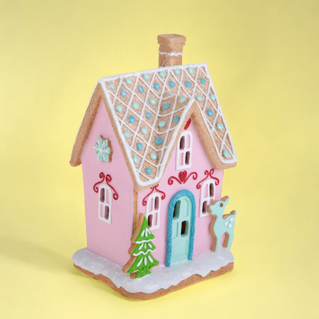 Casetta Gingerbread con Led • 23 cm
