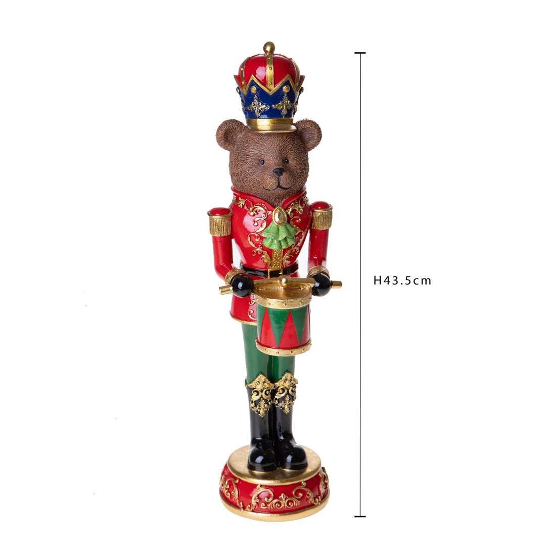 Orsetto schiaccianoci con tambur • H 43,5 cm