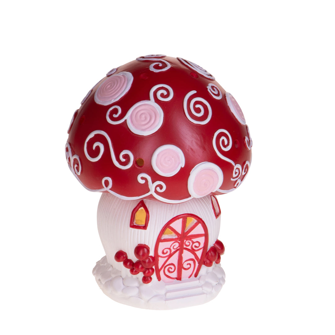Casa fungo e caramelle con led • H 17,9 cm