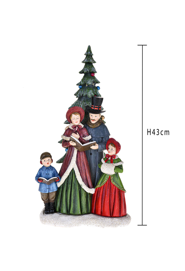 Albero con cantori con led • H 43 cm